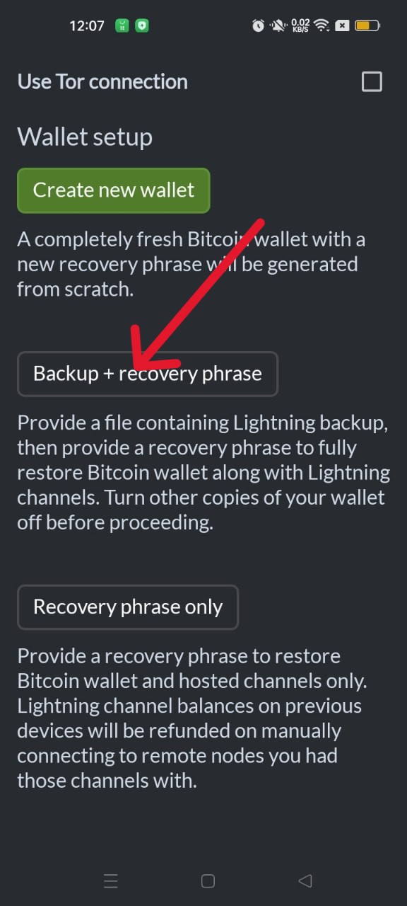 Restore with Backup 2